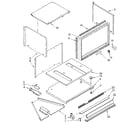 Kenmore 6654438890 lower electric oven cabinet and air flow diagram