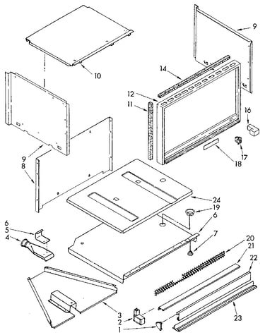 Lower electric oven cabinet and air flow