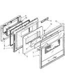 Lower electric oven door