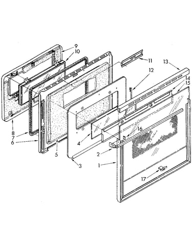 Lower electric oven door