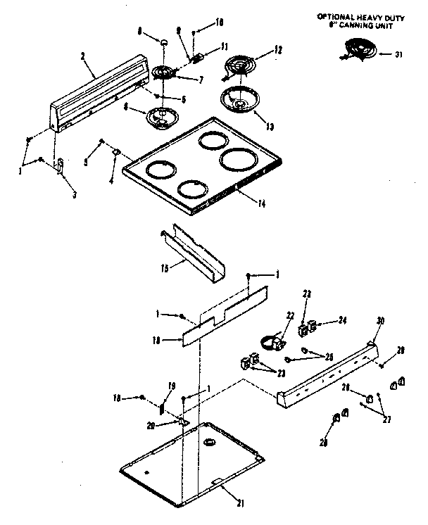 BACKGUARD AND MAIN TOP SECTION