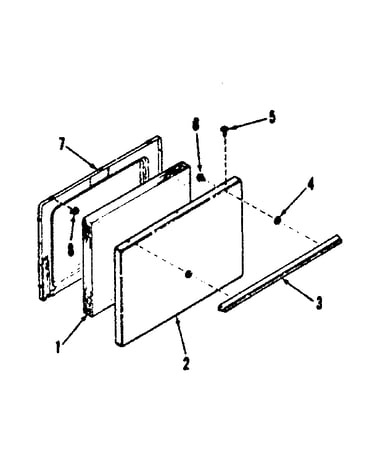 Oven door section