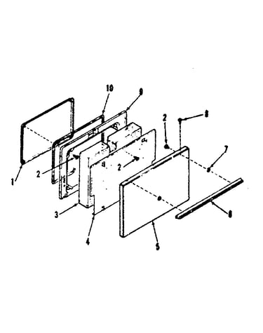 Oven door section