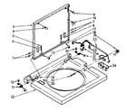 Kenmore 11084419300 washer top and lid parts diagram