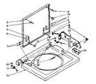 Kenmore 11084870300 washer top and lid parts diagram