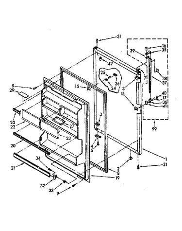 Refrigerator door parts