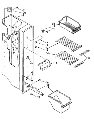 Freezer liner parts