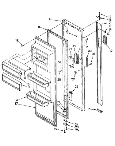 Refrigerator door parts