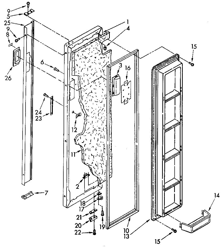 Freezer door parts