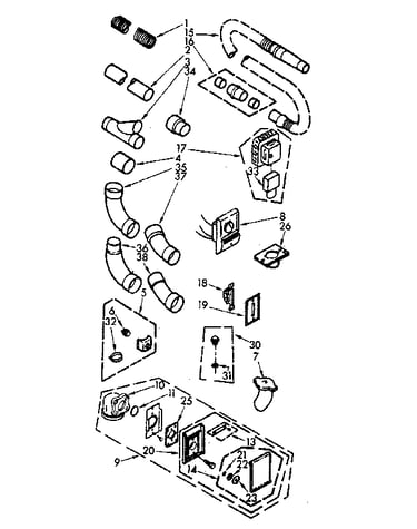 Installation kit parts for 1-3/4" pipe system