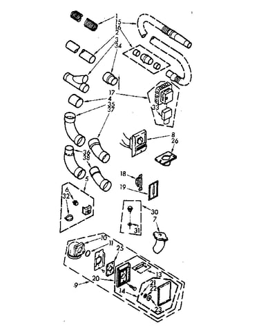 Installation kit parts for 1-3/4" pipe system
