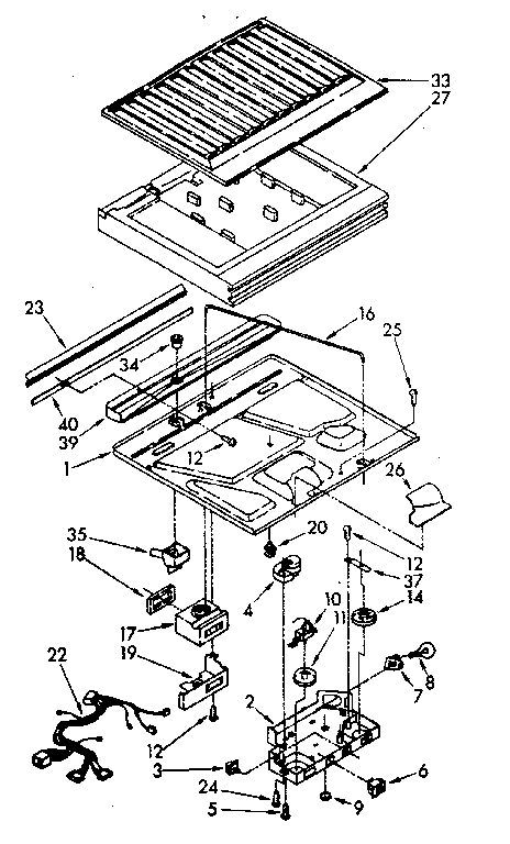 Compartment separator parts