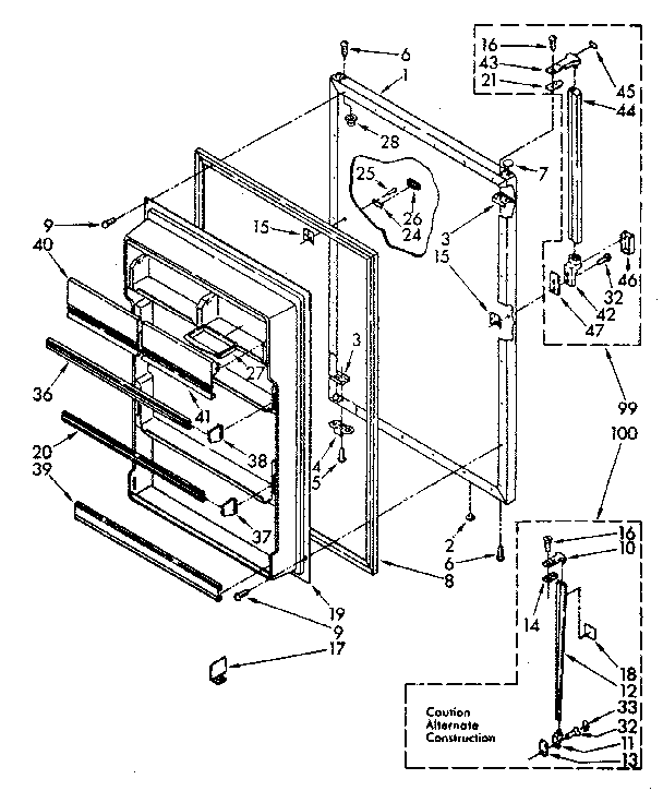 Refrigerator door parts