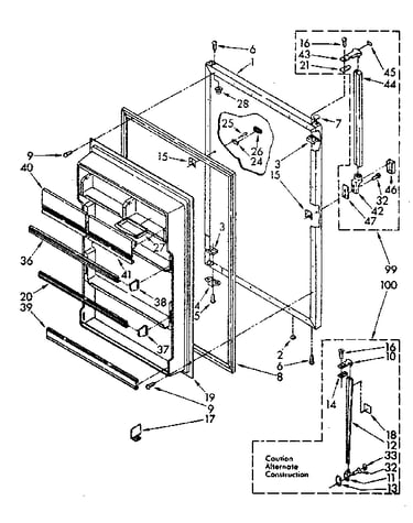 Refrigerator door parts