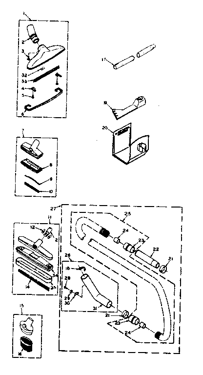Attachment parts.