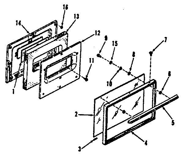 Oven door section
