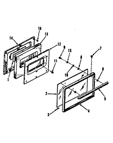 Oven door section