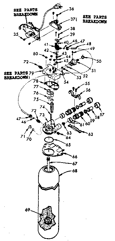 Resin tank, valving and connecting parts