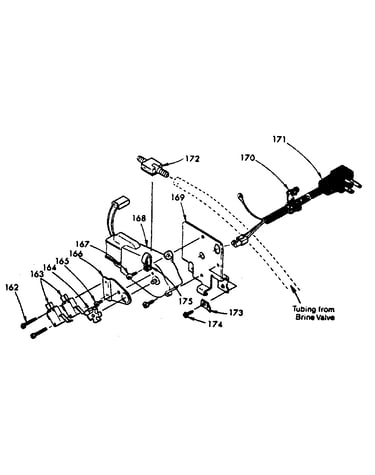 Motor, bracket, power cord and pressure switch