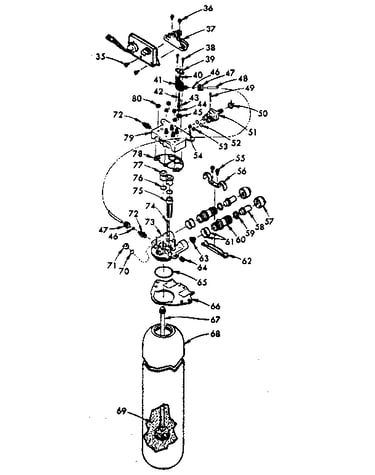 Resin tank, valving and connecting parts