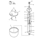 Kenmore 65189918100 tub lid, tub, agitator and post assembly diagram