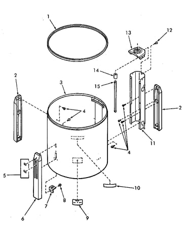 Skirt, legs and tub gasket