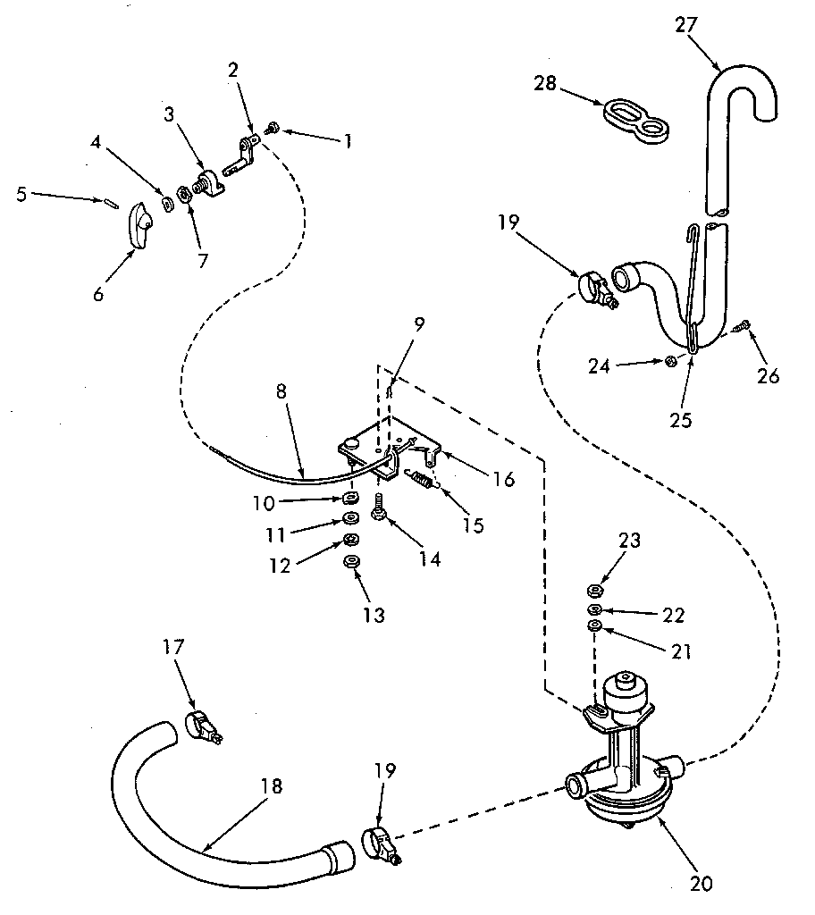 Pump assembly and hoses