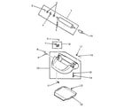 Kenmore 65189918100 lower wringer roll, drain board and tilt board diagram