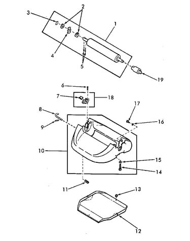 Lower wringer roll, drain board and tilt board