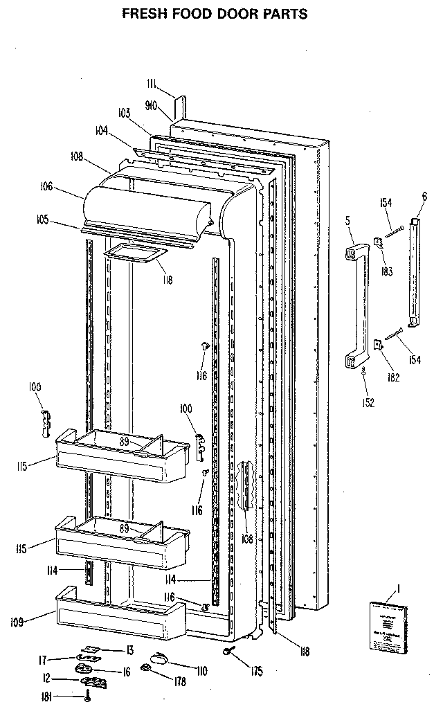 FRESH FOOD DOOR PARTS