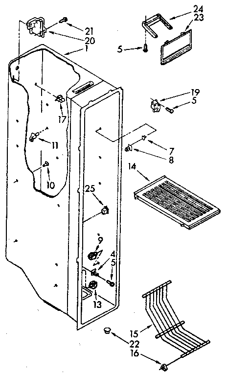 Freezer liner parts