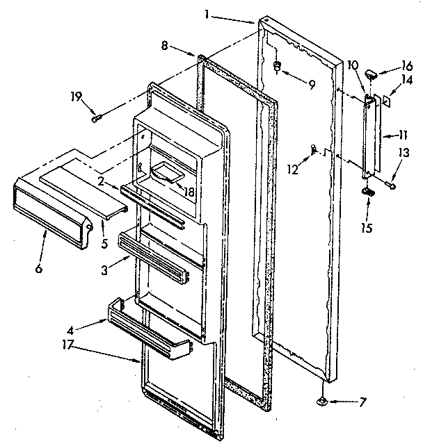 Refrigerator door parts