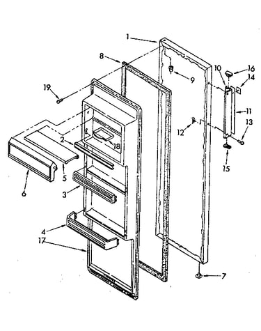 Refrigerator door parts