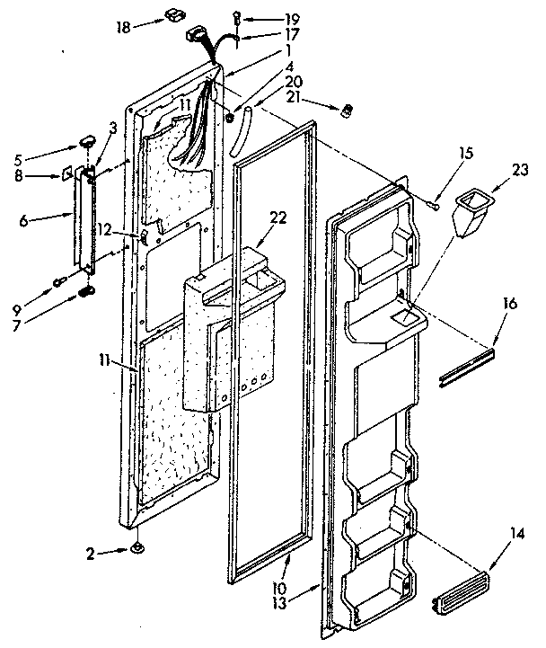 Freezer door parts