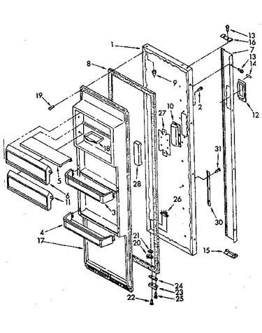 Refrigerator door parts