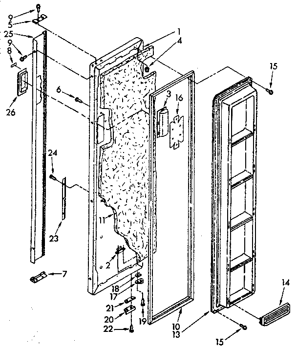 Freezer door parts