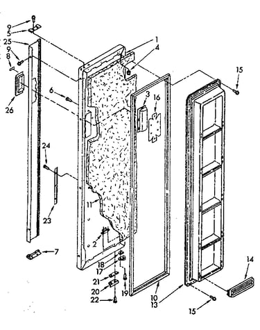 Freezer door parts