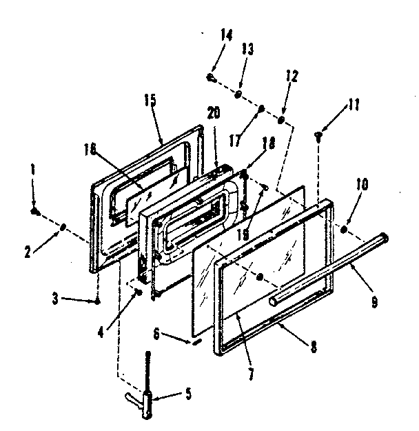 Oven door section