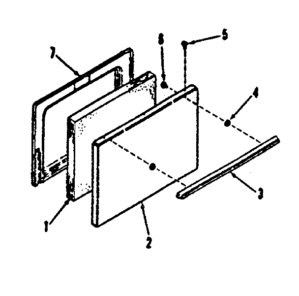 911.3618810 oven door section