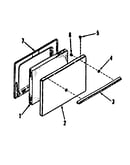 911.3618810 oven door section
