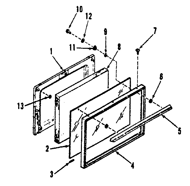 911.3618890 oven door section
