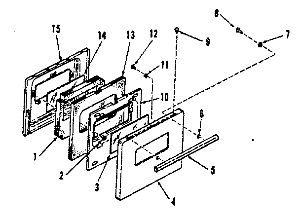 Oven door section