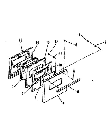 Oven door section