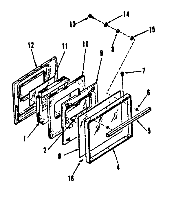 Oven door section