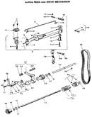 Alpha feed and drive mechanism