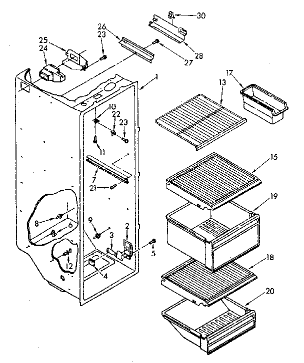 Refrigerator liner parts