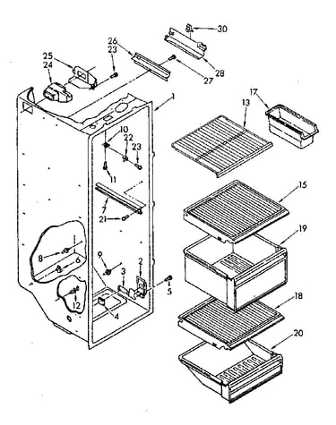 Refrigerator liner parts
