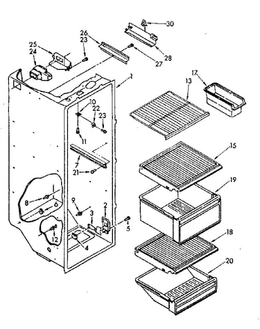 Refrigerator liner parts