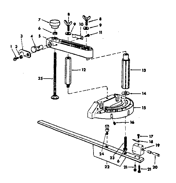 Miter gauge and hold down clamp assembly 62776