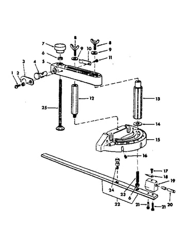 Miter gauge and hold down clamp assembly 62776